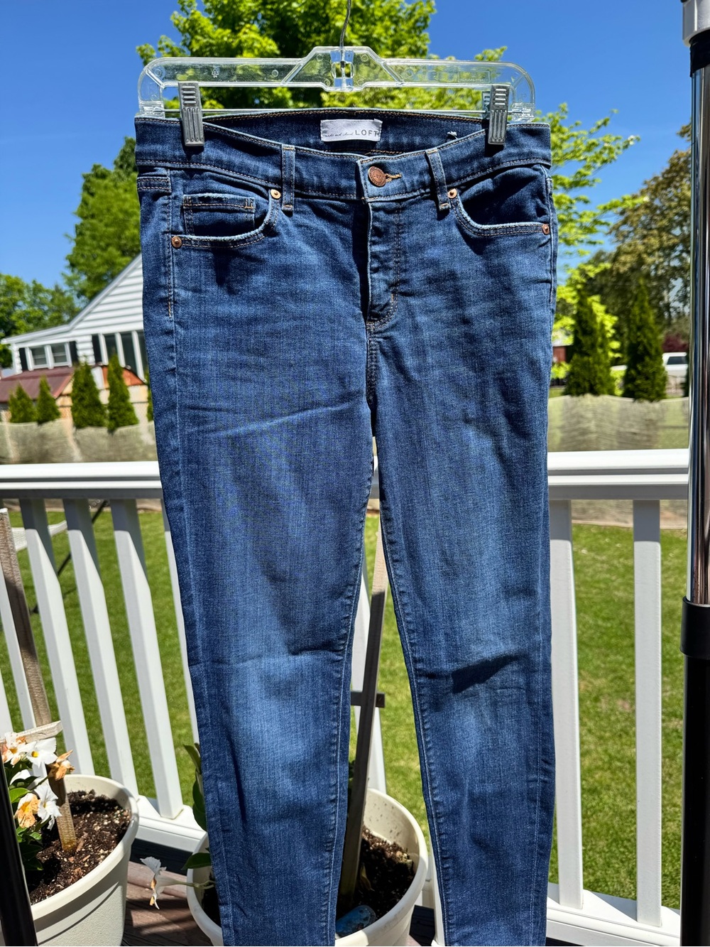 LOFT Indigo Blue Skinny High-Rise Jeans
